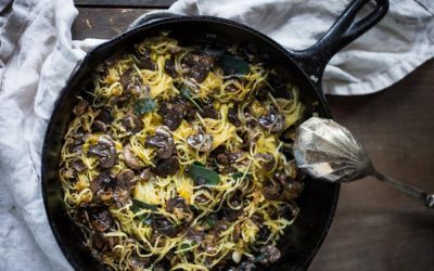 RECIPE: SPAGHETTI SQUASH WITH MUSHROOMS AND SAGE