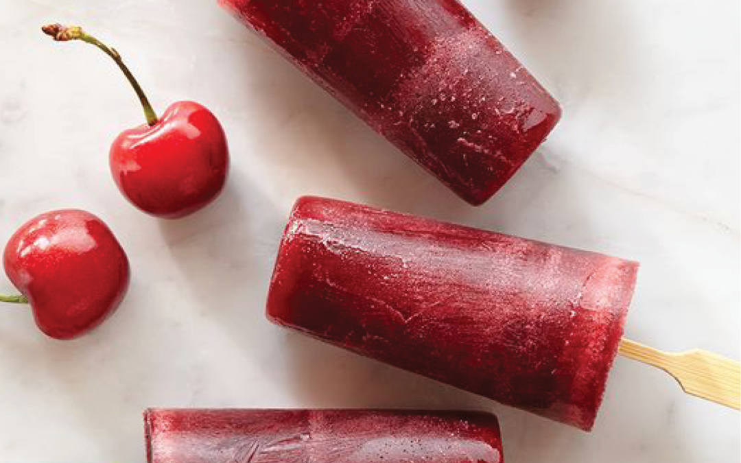 Cherry Basil Popsicles