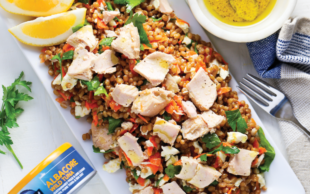 Tuna, Feta, and Wheat Berry Salad