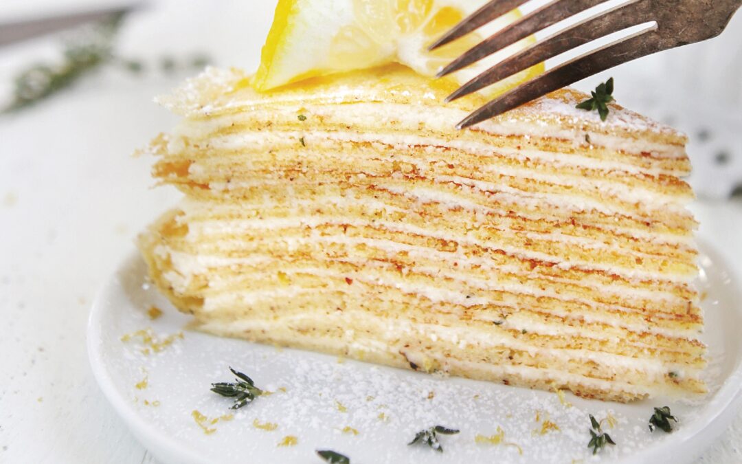 Lemon-Thyme Crepe Cake