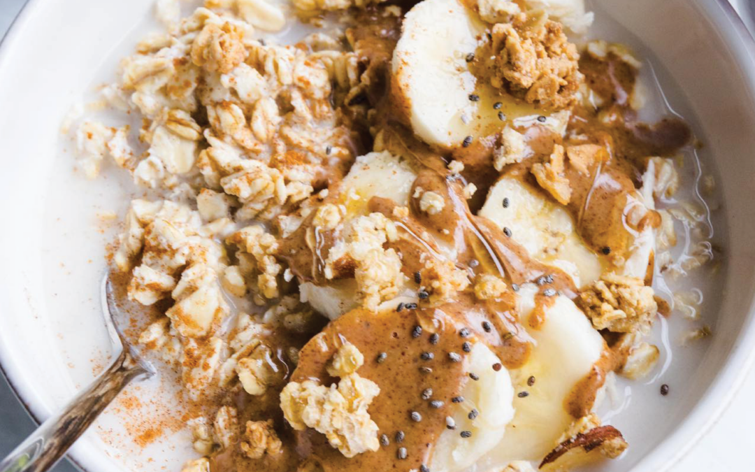 Maple Almond Butter Overnight Oats