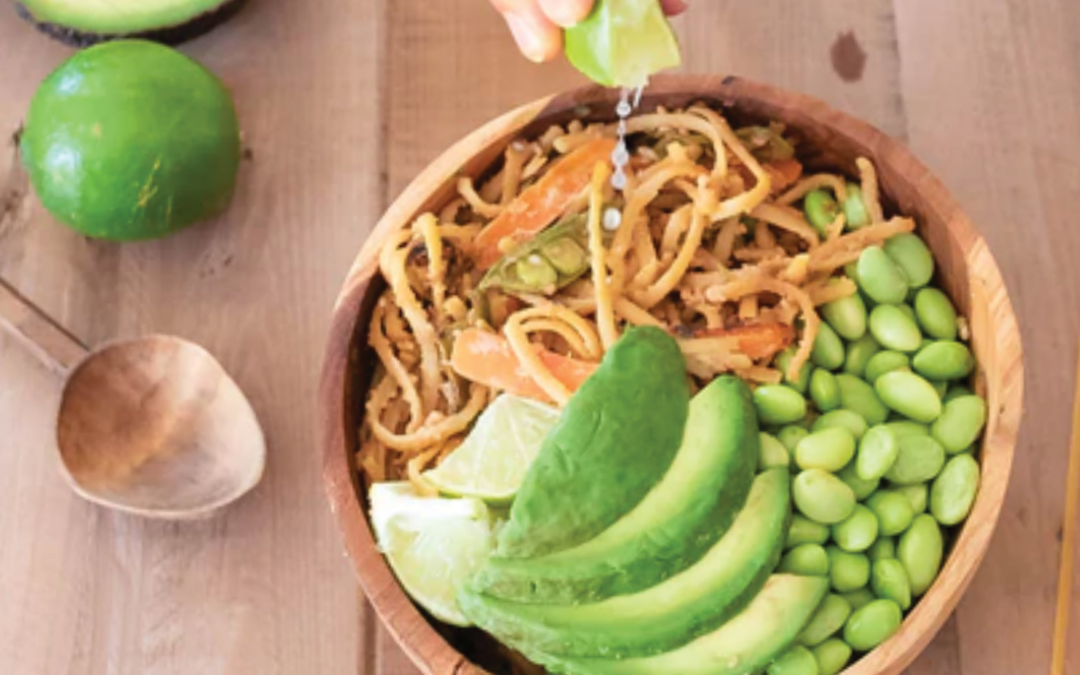 Asian Summer Noodle Bowl with Peanut Dressing